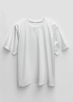T-shirt mockup on white background in 3D render, for branding purposes photo