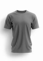 3D render of a T-shirt mockup on white background, ideal for brand ads photo
