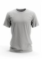 T-shirt mockup in 3D render on white background, suitable for brand ads photo