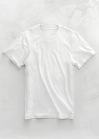 T-shirt mockup placed on a plain white background, 3D render for advertising photo