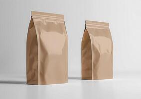 Customize your coffee packaging presentation with a blank bag template engineered for whole bean and ground coffee perfection. photo