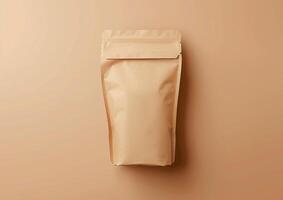 Craft compelling visuals for your coffee brand's packaging strategy using a customizable blank bag template. photo