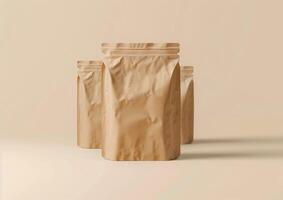 Craft compelling visuals for your coffee brand's packaging strategy using a customizable blank bag template. photo