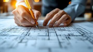 Cropped shot of a Engineers and architects are helping to design the construction. photo