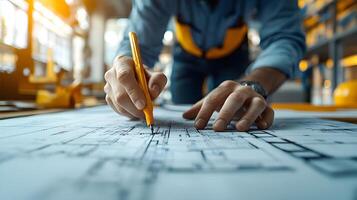 Cropped shot of a Engineers and architects are helping to design the construction. photo