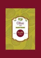 Olive Oil Label Design with background color olive label design vector