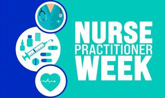 Nurse Practitioner Week or NP Week background vector