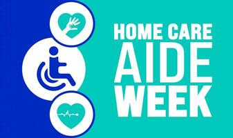 Home Care Aide Week background or banner design template vector