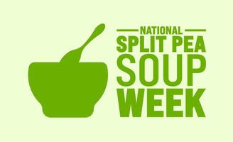 National Split Pea Soup Week background vector