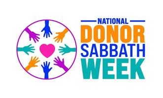 National Donor Sabbath Week background or banner design vector