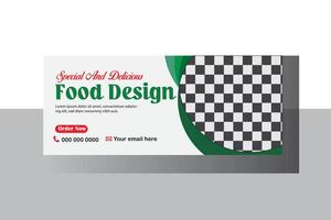 Web Banner Food design mockup template vector