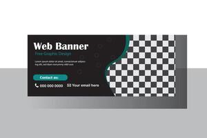 Banner design mockup template vector