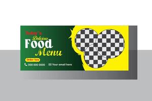Web Banner design food design mockup template vector