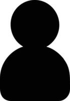 A black silhouette of a person with a round head vector