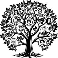 Family tree with many people in it vector