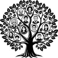 Family tree with people in it vector