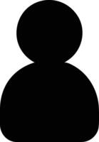 A black silhouette of a person with a round head vector