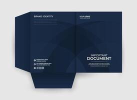 A blue folder with a black background vector