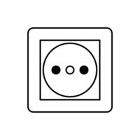 Electrical outlet icon design isolated on white background. illustration vector