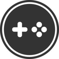 Minimalist icon with game buttons. vector
