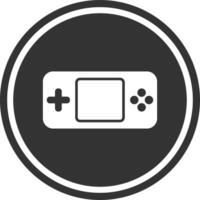 Minimalist icon with game console. vector