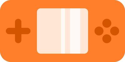 Orange portable game device. vector