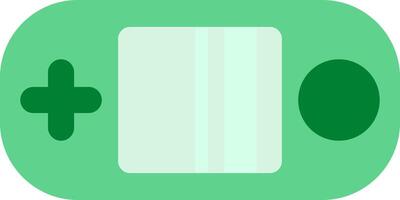 Green portable game console. vector