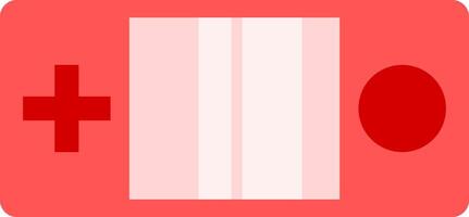 Red portable game console. vector