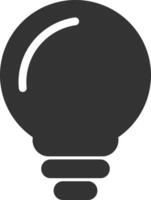 Simple and minimalist bulb lamp icon. vector