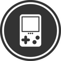 Minimalist icon with game device. vector