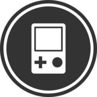 Black and white icon with game console. vector