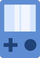 Blue portable game console. vector