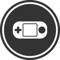 Monochromatic icon with game console. vector