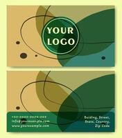 Business card design colorful template. Abstract double sided corporate card templates vector
