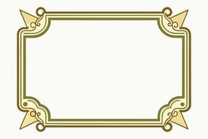 an ornate frame with a gold border vector