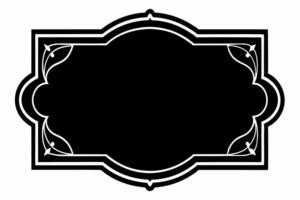 A black and white illustration of a frame vector