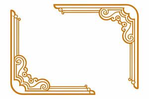 an orange square frame with ornate design vector