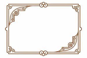 A square frame with a decorative design vector