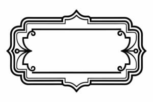 A black and white drawing of a frame vector