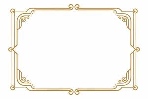 gold frame with ornate design on white background vector