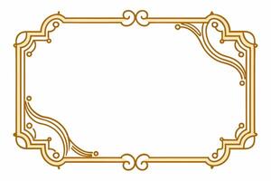Gold frame with ornate design vector