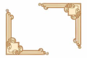 an ornate frame with a border in the style of art deco vector