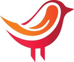 A red and orange bird logo vector