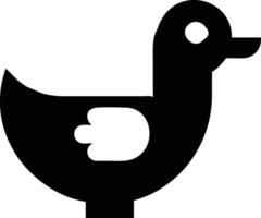 A black and white duck icon vector