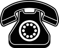 An old telephone icon on a white background vector