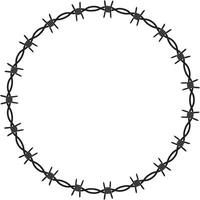 Barbed Wire Design Elements Curve Circle vector