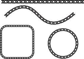 Chain link icon. Set of chain signs or symbols. vector