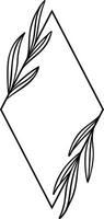 Diamond Botanical Frame vector