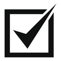 Black verified with check mark label vector