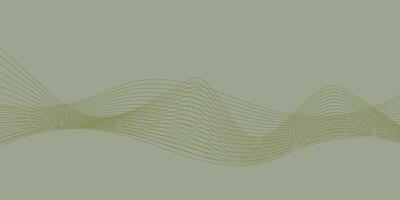 Green abstract wavy lines smooth stripe background. illustration vector